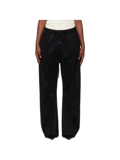ESSENTIALS Gray Holiday Faux-Suede Fleece Flare Lounge Pants