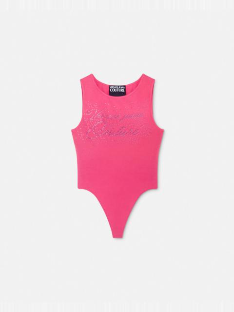 VERSACE JEANS COUTURE Crystal Logo Bodysuit