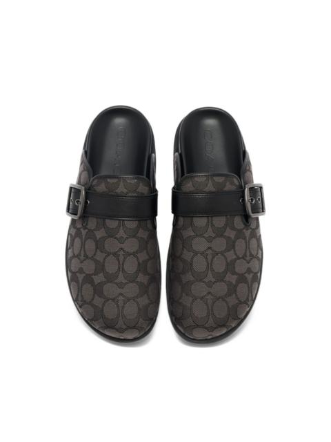 COACH buckle clog in Signature Jacquard