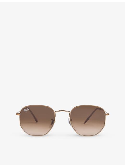 Ray-Ban RB3548N metal hexagonal sunglasses
