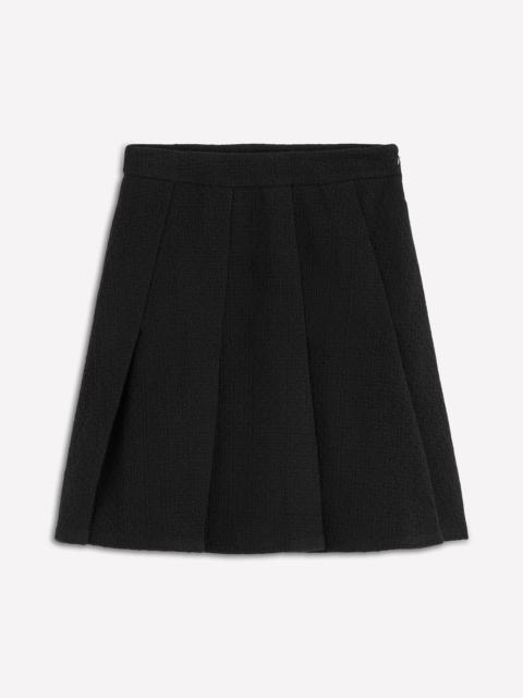 BODEN Flippy Textured Skirt-Black