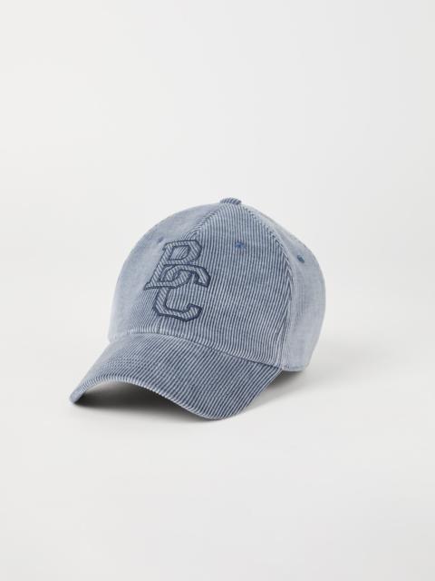 Brunello Cucinelli Comfort cotton and cashmere corduroy baseball cap with BC patch