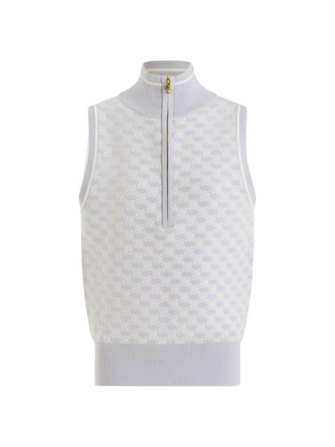 VARLEY Women's Vincent Printed Jacquard Half-Zip Vest - Xenon Blue White