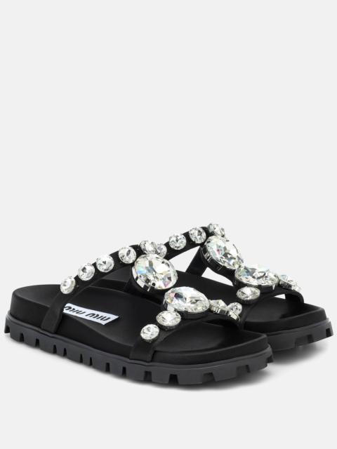 Miu Miu Crystal-embellished sandals