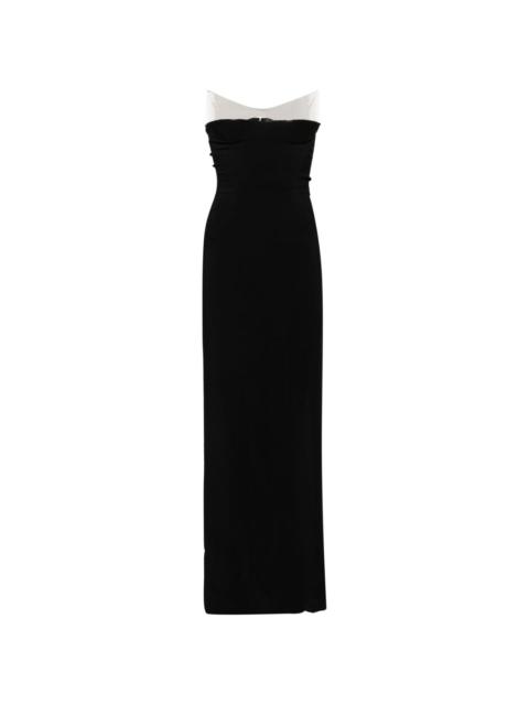structured strapless maxi dress