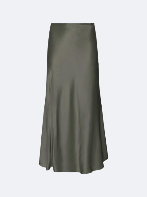 LAPOINTE Satin Bias Midi Skirt