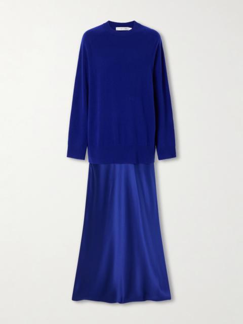 CHRISTOPHER ESBER Monument Cashmere And Silk-satin Maxi Dress
