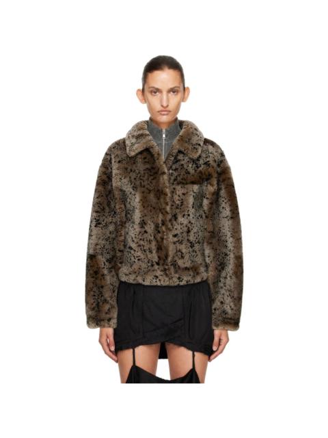 KNWLS SSENSE Exclusive Beige Ares Reversible Shearling Coat