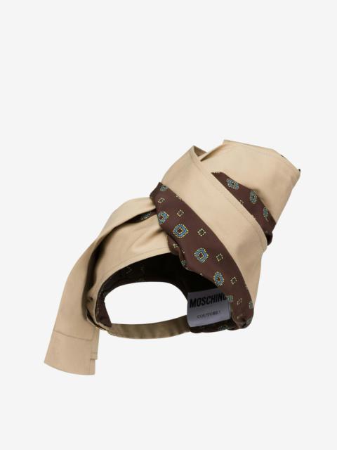 Moschino PRINTED GABARDINE AND SATIN HAT