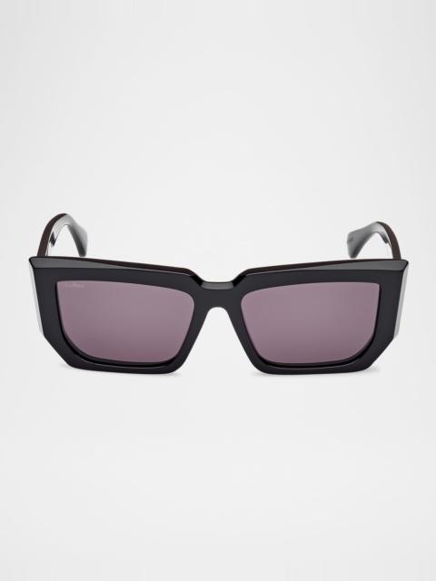 Max Mara Acetate Rectangle Sunglasses