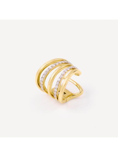TOUS Gold, white gold and diamond two strip Earcuff TOUS ATELIER