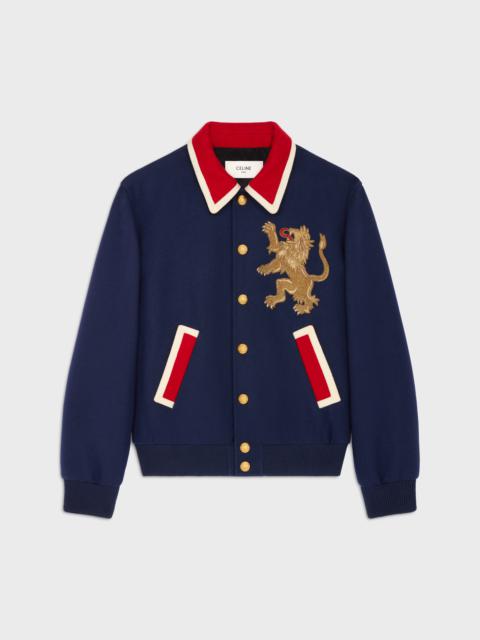 CELINE lion teddy jacket in wool flannel