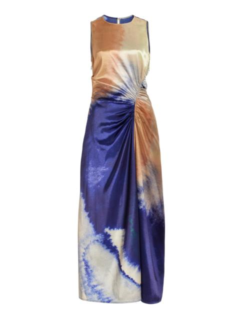 Cordelia Gathered Maxi Dress metallic