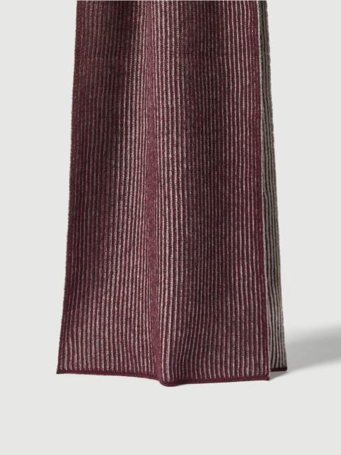 Brunello Cucinelli Cashmere English rib vanisé knit scarf