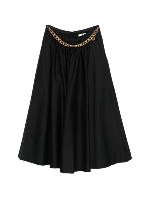 ELISABETTA FRANCHI chain-embellishment midi skirt