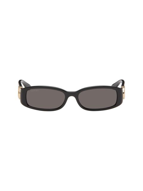 GUCCI Black Rectangular Frame Sunglasses