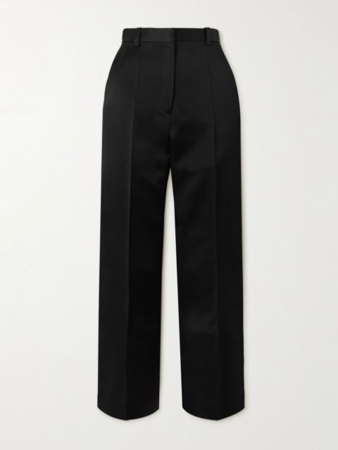 Loro Piana Duchesse silk-satin straight-leg pants Black