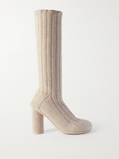 Bottega Veneta Atomic Ribbed-knit Knee-boots