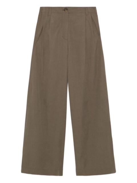 SIMKHAI pleated button-fastening trousers
