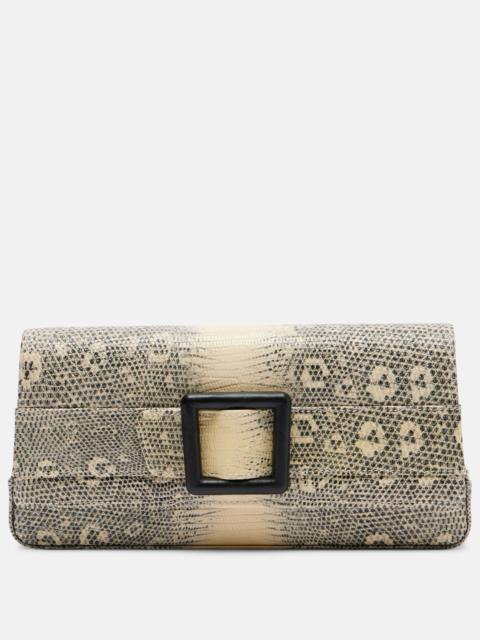 Manolo Blahnik Maygot snake-effect leather clutch
