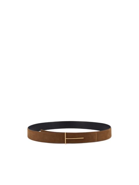 TOM FORD suede T-buckle belt