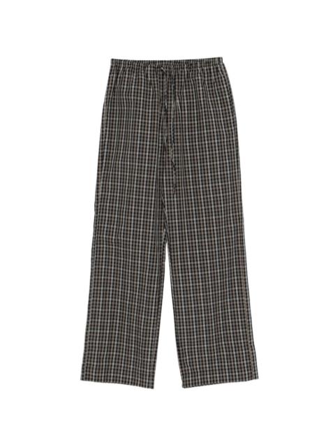 RÓHE drawstring checked trousers