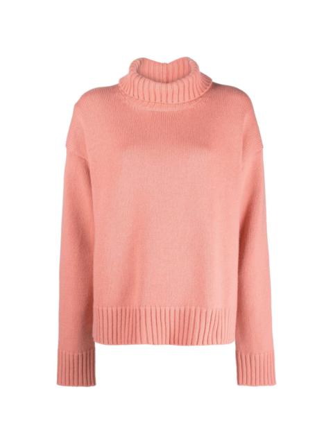 roll-neck loose-fit jumper