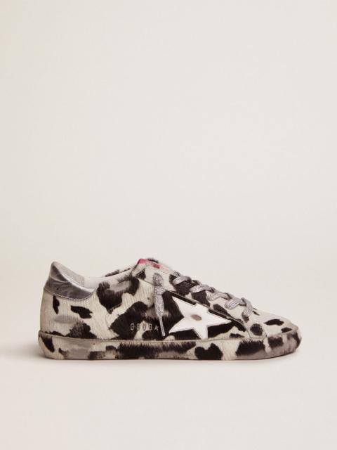 Golden Goose Super-Star LAB sneakers in cow-print pony skin and white leather star