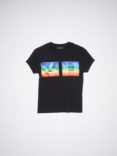 Acne Studios Rainbow crew neck t-shirt - Black