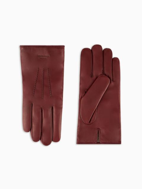GIORGIO ARMANI Nappa-leather gloves