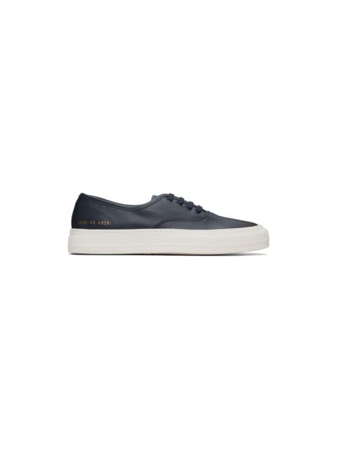 Navy Four Hole Sneakers