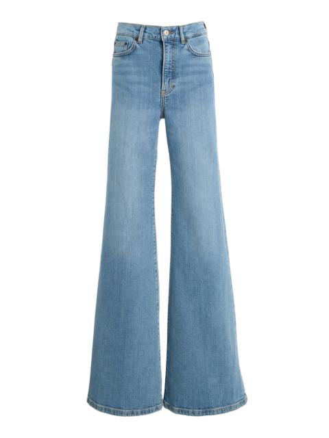 JEANERICA Fuji Stretch High-Rise Flared Jeans light wash