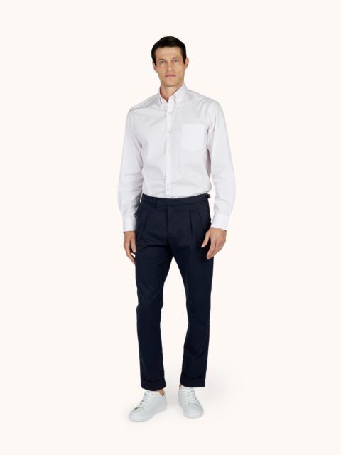Paul & Shark CHINO TROUSERS IN STRETCH COTTON WITH DOUBLE PLEATS