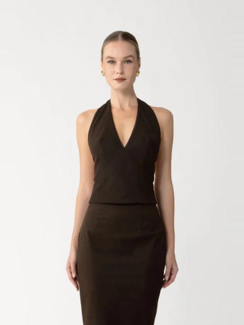 SAU LEE NOMI SUEDE TOP
