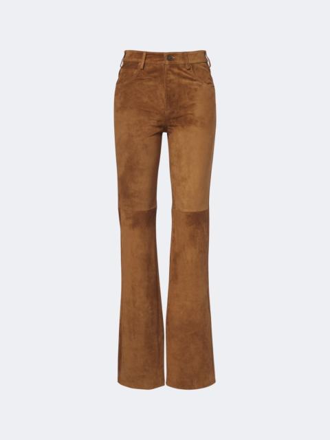 NILI LOTAN Joan suede wide-leg pants