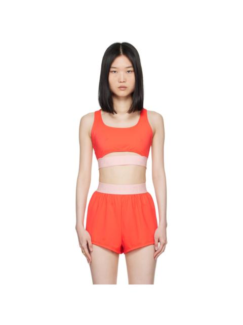 Orange Greca Border Bikini Top