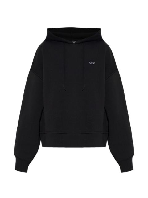 LACOSTE logo-appliqué hoodie
