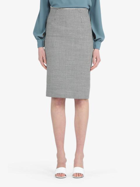 N°21 CHECKED TAILORED PENCIL SKIRT