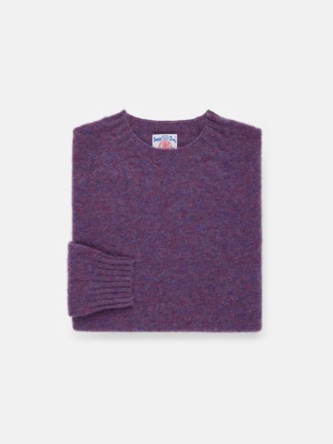 J. PRESS MADE-IN-SCOTLAND PURPLE SHAGGY DOG SWEATER - TRIM FIT