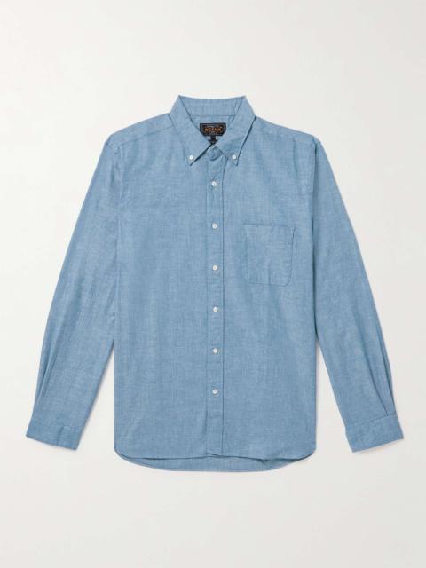 BEAMS PLUS Button-Down Collar Cotton-Chambray Shirt