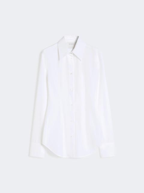 Sportmax PIACERE Slim-fit poplin shirt - OPTICAL WHITE