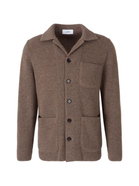 LARDINI ribbed-knit cashmere jacket