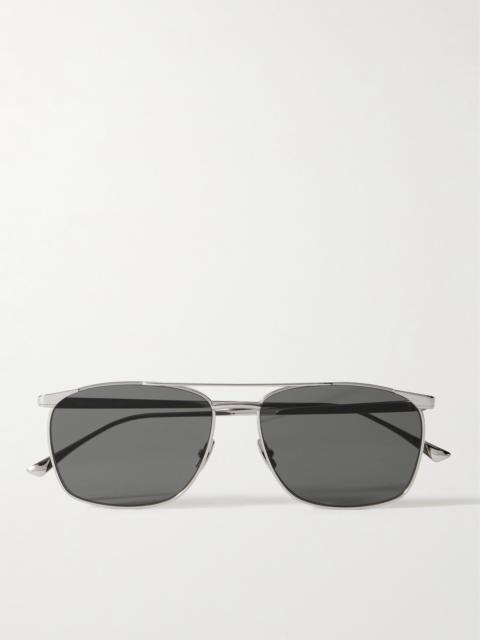 SAINT LAURENT Aviator-Style Silver-Tone Sunglasses