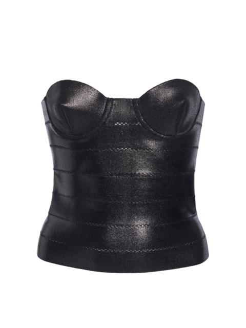 TOM FORD Intarsia Strapless Bustier Top black