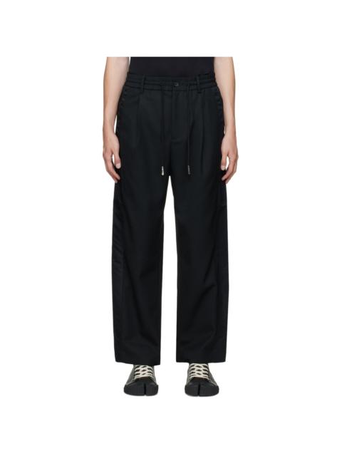 Black Paneled Trousers