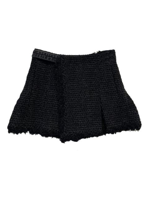 sacai frayed-tweed shorts