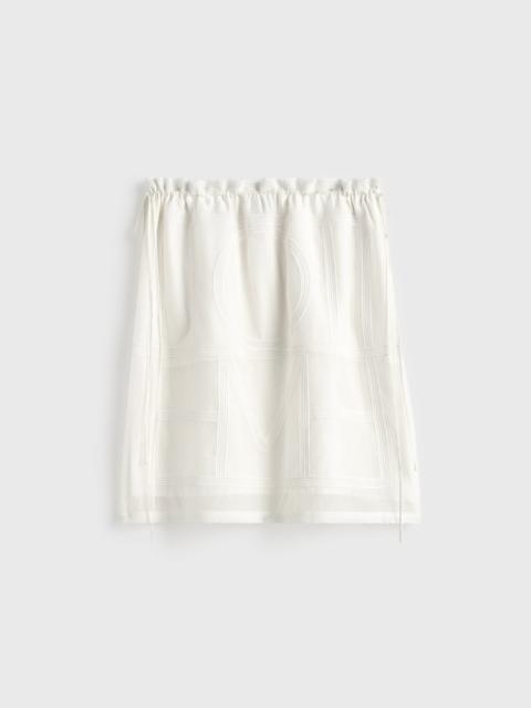 TOTEME Monogram mini skirt white