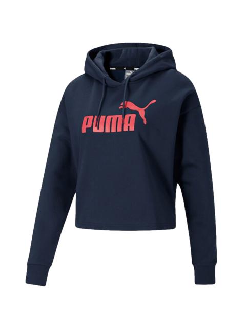PUMA Essentials Cropped Logo Pullover Hoodie WMNS "Spellbound" 586869 66