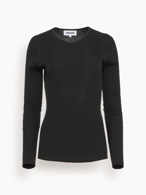 Saint Art Atlas Rib Crewneck Sweater in Black
