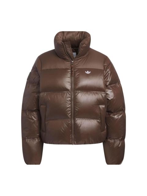 (WMNS) adidas originals Short Down Puffer Jacket 'Brown' IK2797